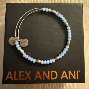 ⭐️ Alex and Ani:  Light Blue and Silver Beaded Bracelet